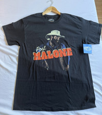 Posty Co. Post Malone Graphic Black Cotton Knit T-Shirt Men's Large Short Sleeve