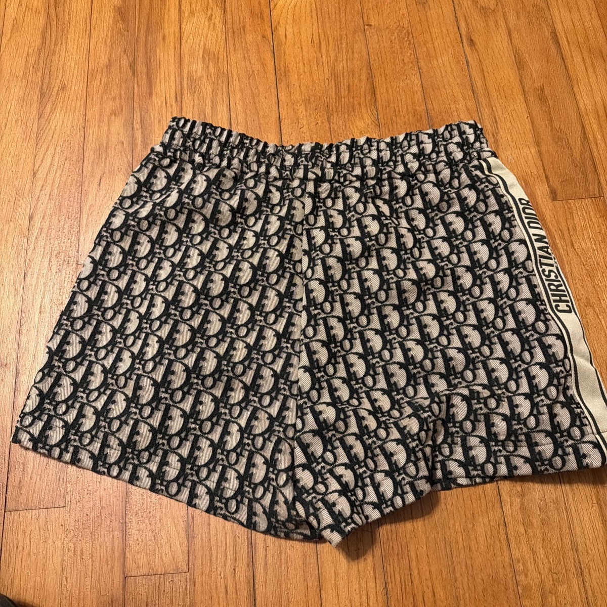 小物 Christian Dior / monogram jacquard stall Authentic christian DIOR 23SS monogram Taffeta Jacquard Shorts tan