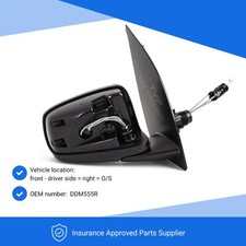 Fits Fiat Panda 2004-2010 Door Wing Mirror Manual Black Driver Side New