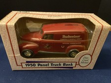ERTL Budweiser 1950 Chevrolet Panel Truck Bank Clydesdale Official Horseshoer