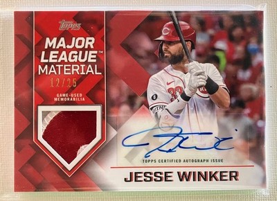 Topps 2022 Jesse Winker Cincinnati Reds Major League Material Autograph /25