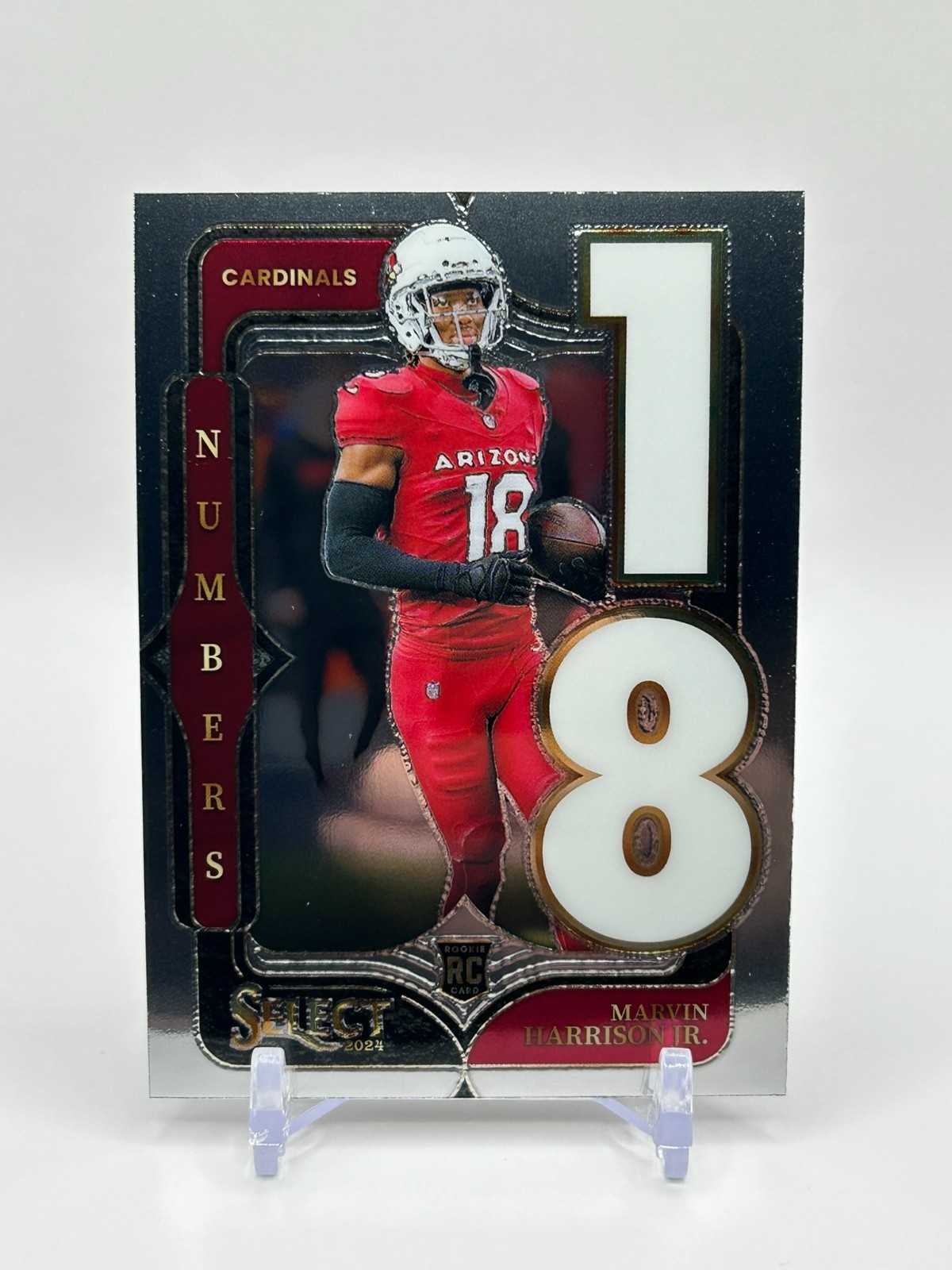 2024 Panini Select Marvin Harrison Jr. RC Rookie Numbers #4 Cardinals