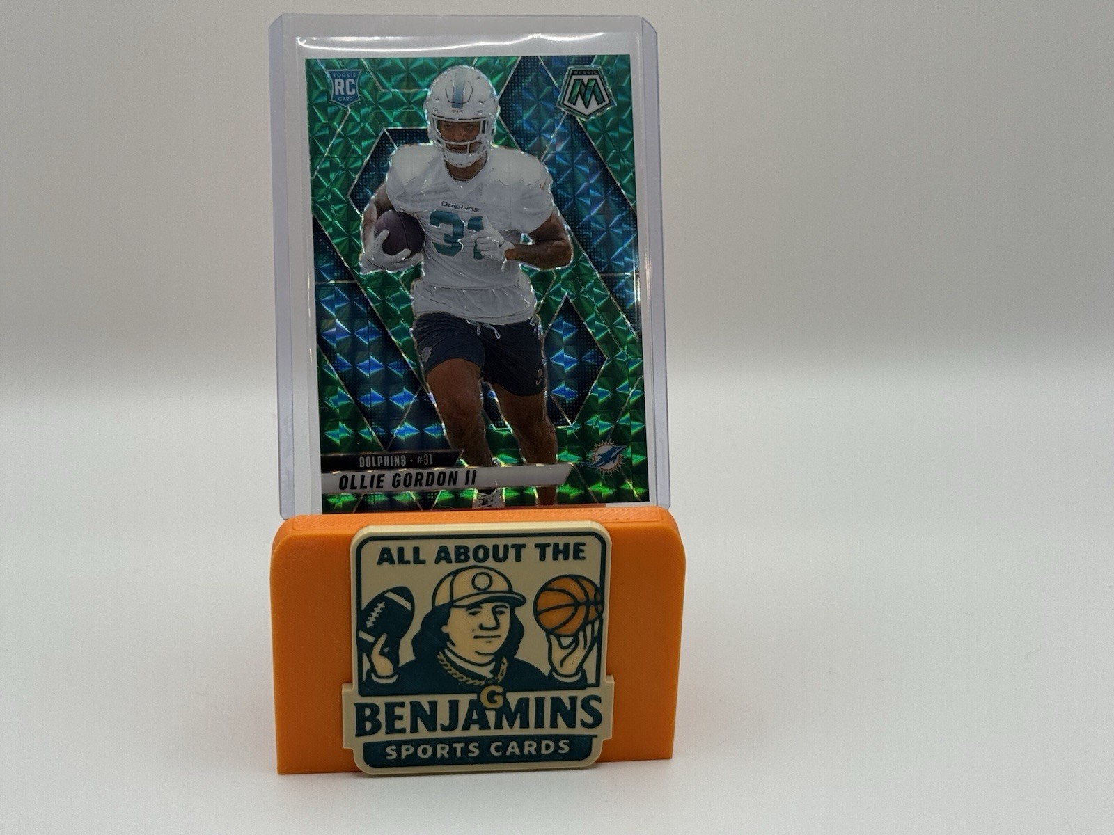 2025 Mosaic Ollie Gordon II Rookies RC Green Prizm Rookie #310