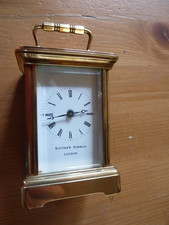 VINTAGE MATTHEW NORMAN TIMEPIECE CARRIAGE CLOCK IN WORKING ORDER WITH KEY & BOX.