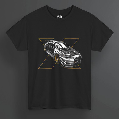 Mitsubishi Evolution X JDM Street Racer Fan Art T-Shirt Cotton Drift Legend Car
