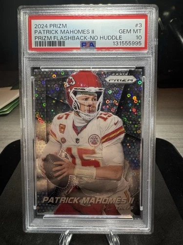 2024 Panini Prizm - Flashback Patrick Mahomes II #3 No Huddle Prizm PSA 10
