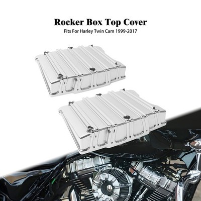 Chrom Rocker Box Top Abdeckung Für Harley Softail Dyna Touring Twim Cam 99-2017