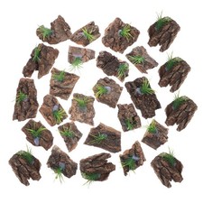 36 Pcs Natural Bark Decoration Tree for Reptile Tank Hide Lizard Background