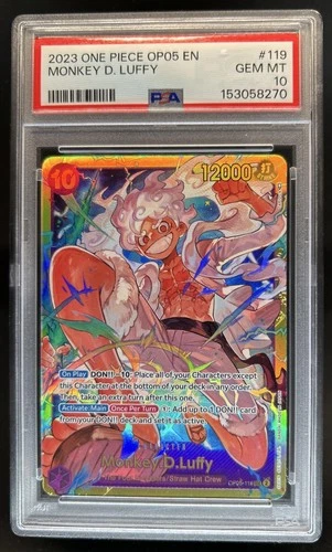 2025 One Piece Monkey.D.Luffy Special Card #OP05-119 PSA 10 GEM MINT