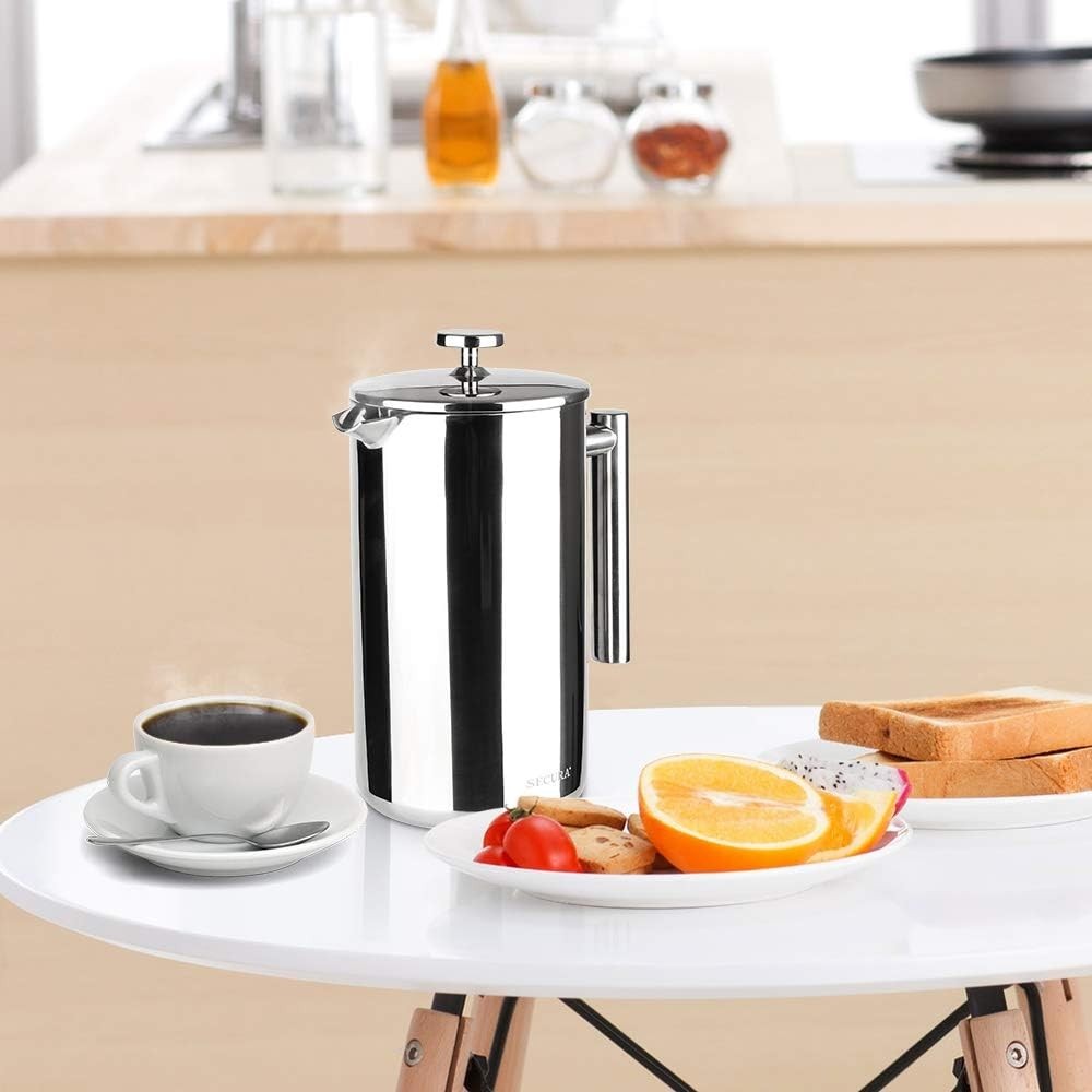 50oz Stainless Steel French Press with Double Wall for Ultimate Heat Retention