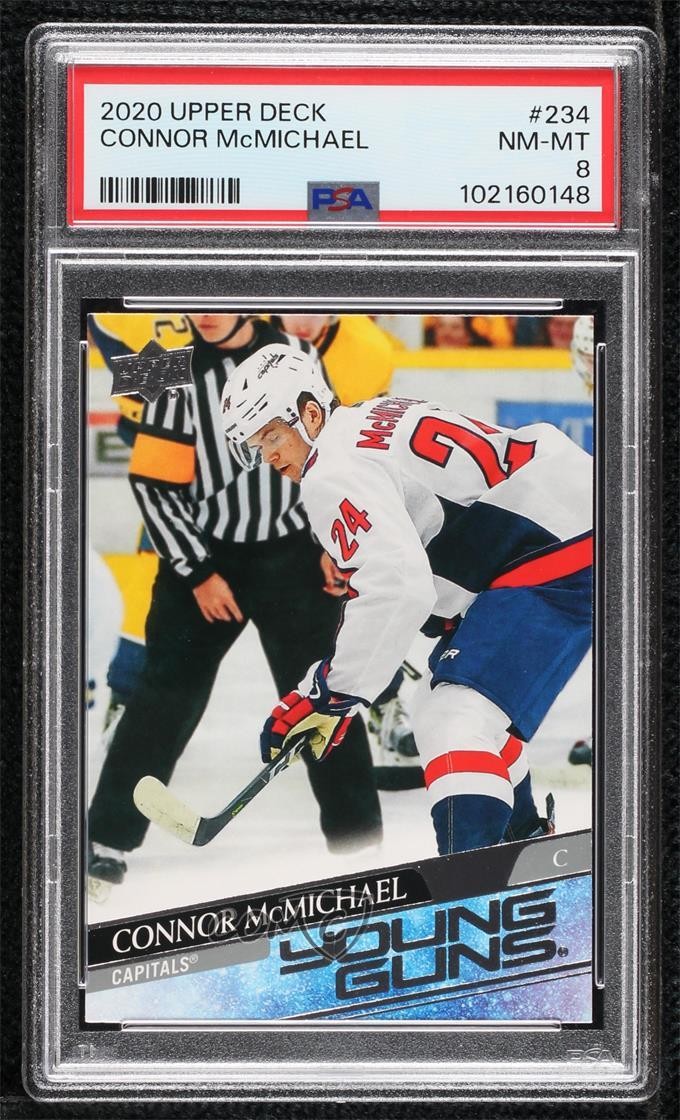 2020-21 Upper Deck Young Guns Connor McMichael #234 PSA 8 08rs
