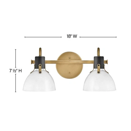 Hinkley Argo 7 1/2" High Heritage Brass 2-Light Wall Sconce - Picture 5 of 10
