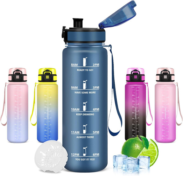 Trinkflasche 1L, Trinkflasche Sport, Auslaufsicher, FüR Camping, Joggen | Wasser-image