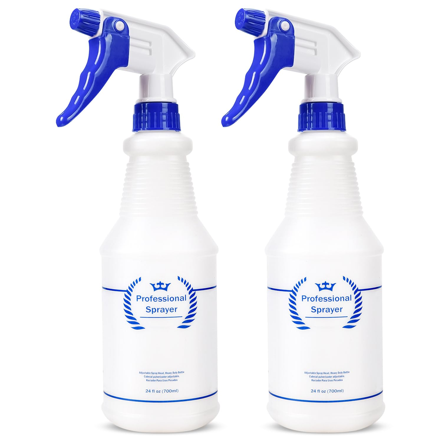2-Pack 24 Oz Plastic Spray Bottles for All-Purpose Use