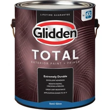 Glidden Total Exterior Paint + Primer Semi-Gloss Midtone Base 1 Gallon Glidden
