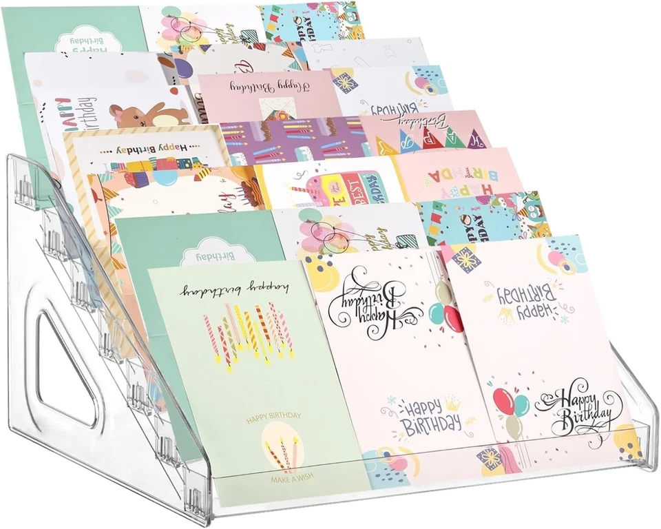 7 Tier Acrylic Trading Card Display Stand Organizer for Sports & Collectible ... - Image 3 of 4