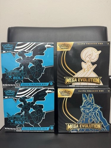 Pokémon Elite Trainer Box (ETB) Lot - Black Bolt And Mega Evolution (x4)