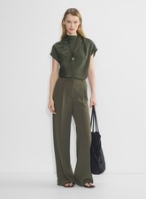 Aritzia Wilfred Effortless- R Pants- Dark Olive / Size 0