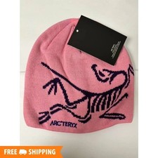 New Arc'teryx Bird Head Toque Pink Merino Wool Winter Knit Beanie Hat