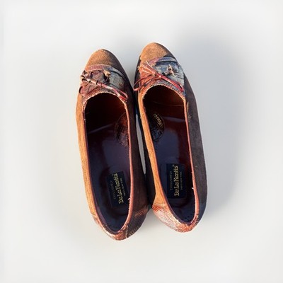 Vintage De La Rentis Genuine Snake Trim Loafer Mens Tasseled  display picture 2
