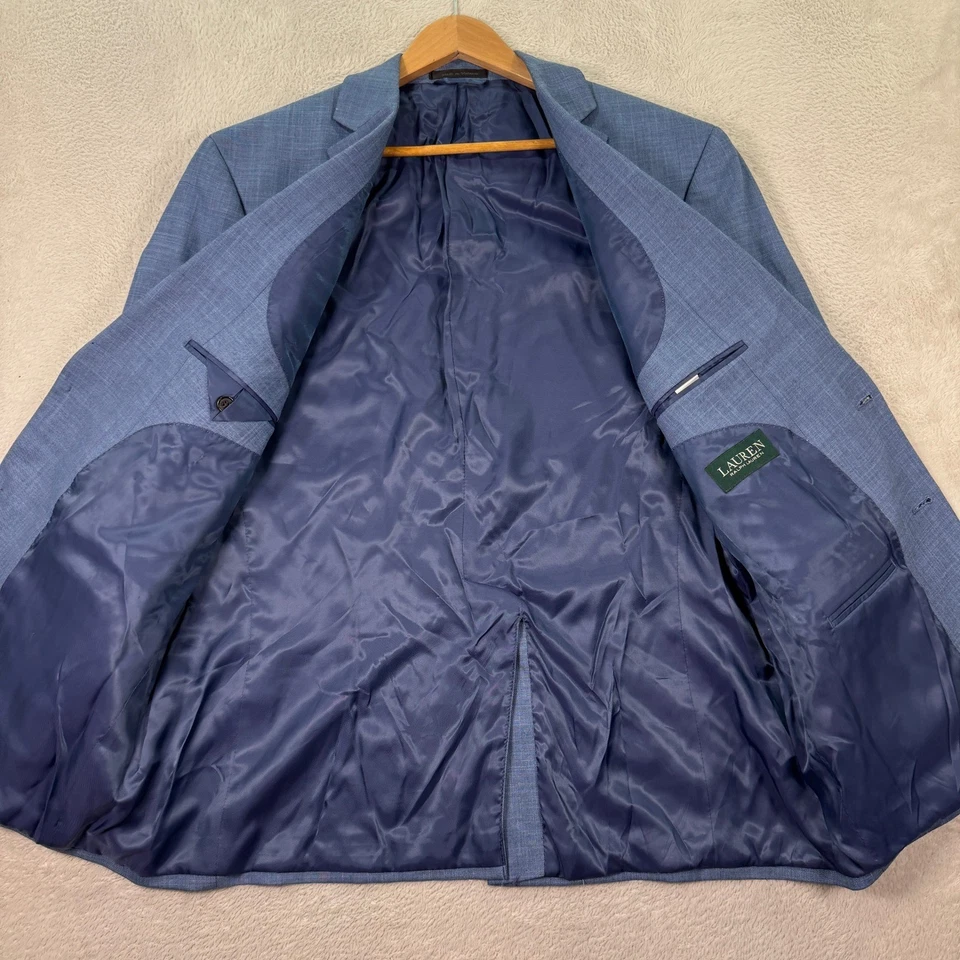 Lauren Ralph Lauren Mens 44R Blue Blazer 2-Button Sport Coat Jacket Preppy EUC - Image 4 of 4