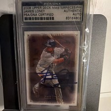 Upper Deck Masterpieces 2008 James Loney #44 Dodgers Autographed PSA/DNA