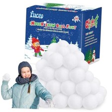 30PCS 2In Fake Snow Balls Soft Indoor Snow Ball Fight Set Xmas Party Game 30 PCS