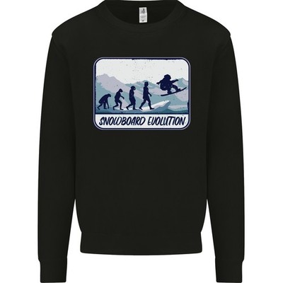 Snowboard Evolution Lustig Snowboarder Herren Sweatshirt Pullover
