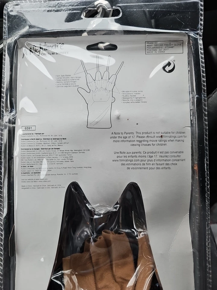 Guante de lujo Freddy Krueger Halloween Disfraz Accesorio Pesadilla en Elm Street Foto 4 de 4