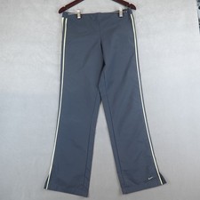 VTG Nike Joggers Warm Up Windbreaker Pants Womens Small 4/6 Swoosh Pockets