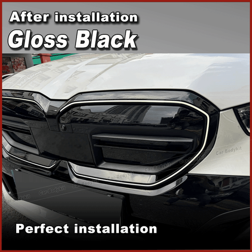 Parrilla frontal negra brillante con LED para BMW Serie 5 G60 i5 M60 G61 G68 2023+ - Imagen 4 de 13