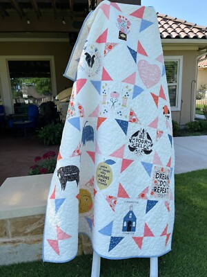 Moda WORDS OF ENCOURAGEMENT Gingiber QUILT KIT Panel Fabric Pattern PASTRY SHOP
