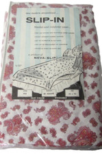 New Vtg 60s Slip-in Blanket/Comforter Cover Pink Paisley FULL Size 100 Cotton