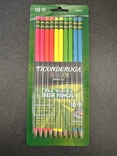 Ticonderoga Neon Pencils 2 Assorted 10 Units New