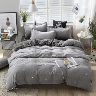 3D Blue Triangle ZHUA3547 Bed Pillowcases Quilt Duvet Cover Set Queen King Zoe