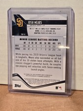 2021 Bowman Platinum Baseball #TOP-8 Josh Mears Auto Card Padres 175/199 RED REF