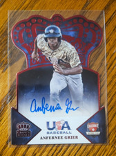Anfernee Grier Auto -2015 Panini USA Crown Royal Red Signatures #/50 No.6