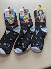 3 pairs of  WB Tasmanian Devil Crew Socks Womens Size 9-11