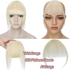 100% Echthaar 3D Air Bangs Clip In Pony Luft Haarteil Echthaar Haarverlängerung