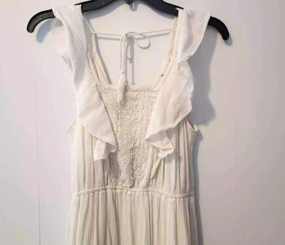Maxi Vestido Mossimo Fairy Talla XS Encaje En Niveles Cottagecore Boho Volantes Caprichoso Foto 3 de 4