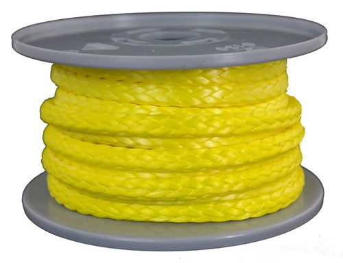 Cordeau en nylon tressé, jaune, 500' main image 1