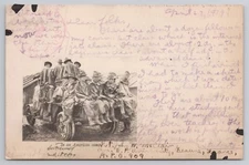 RPPC WWI Soldiers In American Camp France Real Photo 1919 Red Cross Postcard