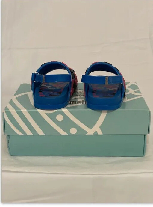 Mini Melissa Vivienne Westwood Mini Beach Slide Sandal Blue/Pink- EU 21 image 3