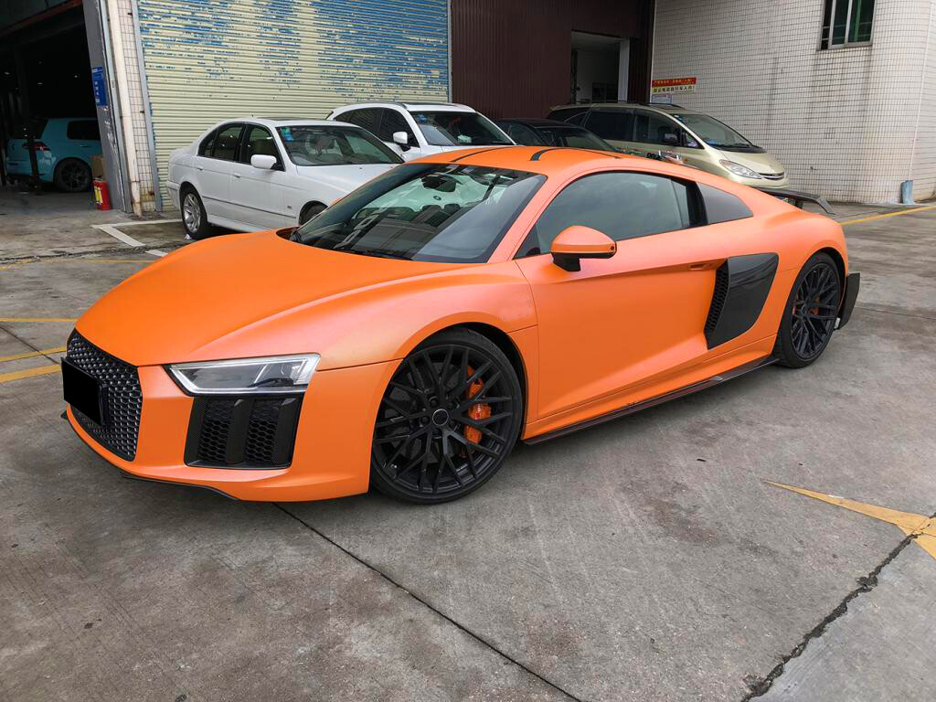 For Audi R8 V10 Gen 2 16-19 REAL CARBON FIBER Side Skirts Extensions Lip Spoiler