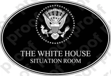 STICKER WHITE HOUSE SITUATION ROOM BW