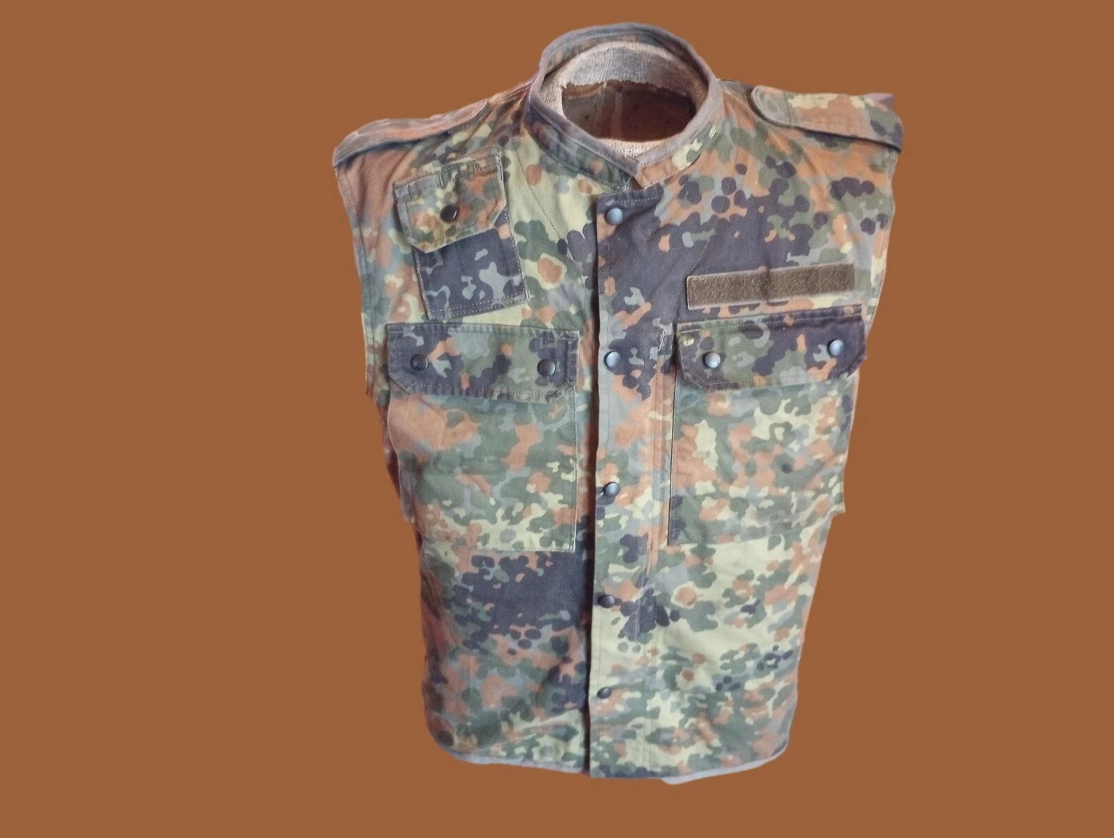 German Military Bundeswehr Combat Vest Shirt Flecktarn Camouflage Original