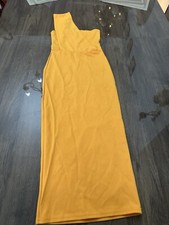 PLT Yellow one shoulder long dress #maxidress