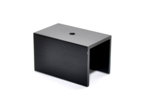 4x Aluminium-Profil-Kühlkörper, U-Profil, L40 x B20, Höhe 20mm, schwarz eloxiert - Picture 5 of 7
