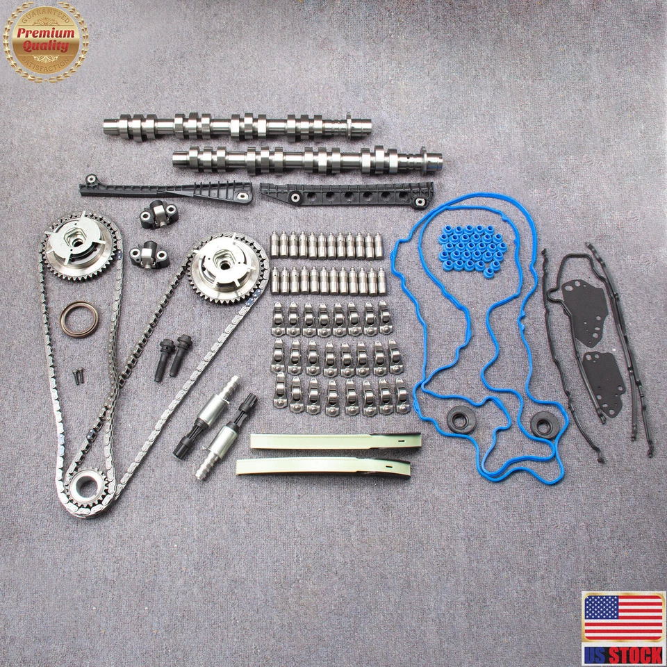 Camshafts Timing Chain Lifters Rocker Arms Fit 5.4L Triton 3V Ford F150 Lincoln - Image 2 of 4