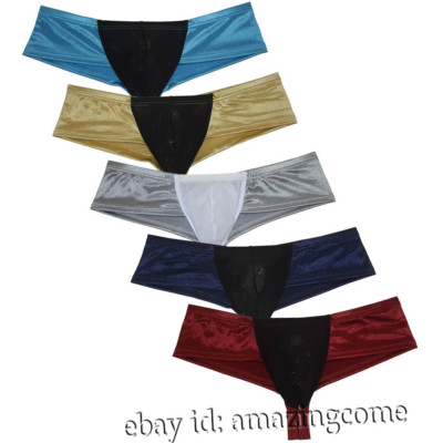 New Men See-through Bulge Pouch Cheek Boxer Underwear Boxer Briefs Thong Pants
